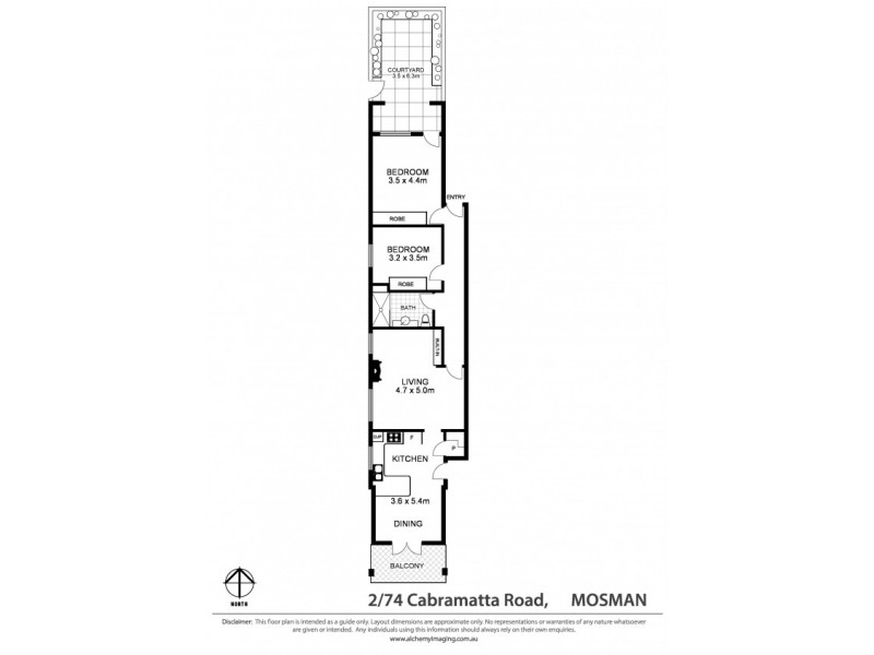 2/74 Cabramatta Road, Mosman NSW 2088 Floorplan