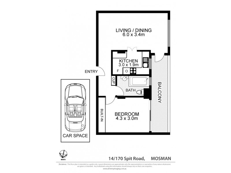 14/170 Spit Road, Mosman NSW 2088 Floorplan