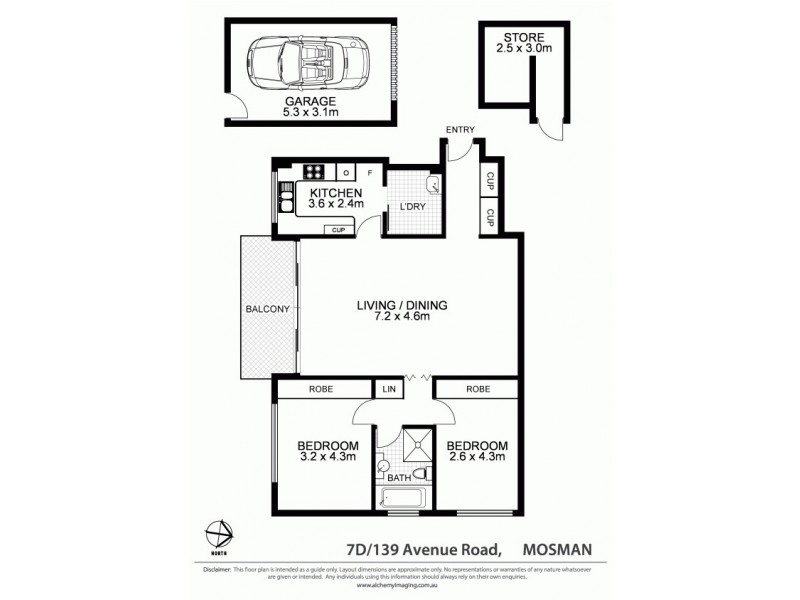 7D/139 Avenue Road, Mosman NSW 2088 Floorplan