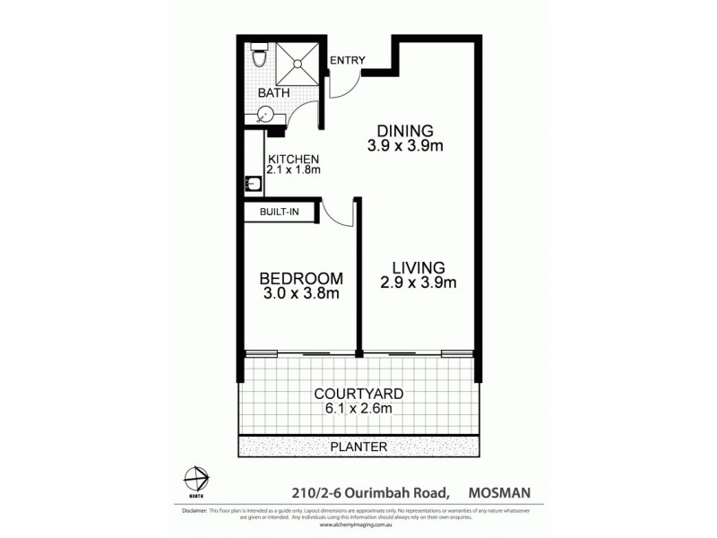 210/2-6 Ourimbah Road, Mosman NSW 2088 Floorplan