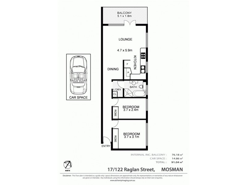17/122 Raglan Street, Mosman NSW 2088 Floorplan