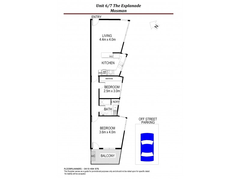 6/7 The Esplanade, Mosman NSW 2088 Floorplan