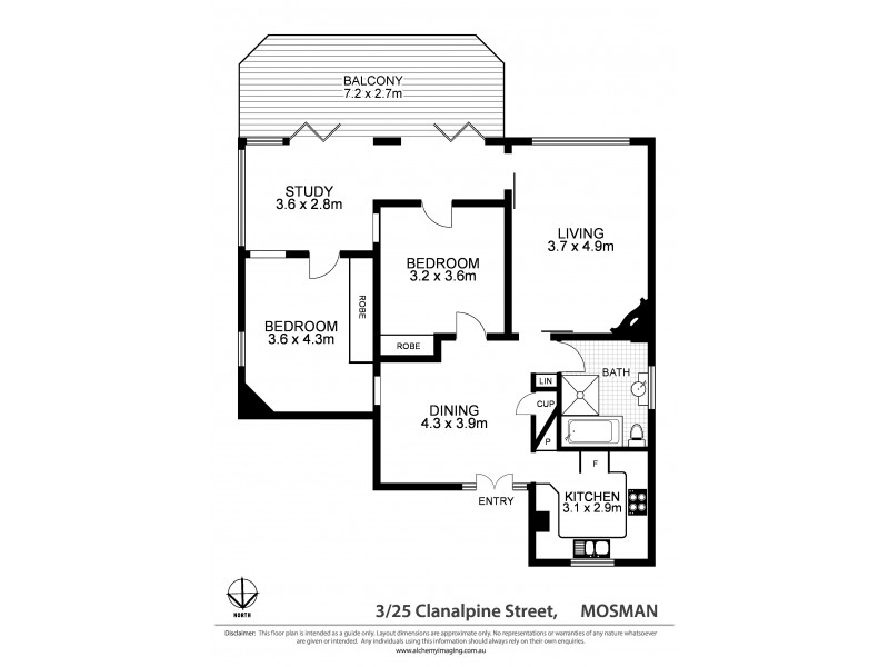 3/25 Clanalpine Street, Mosman NSW 2088 Floorplan