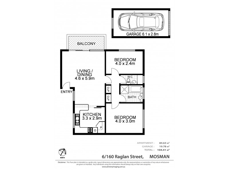 6/160 Raglan Street, Mosman NSW 2088 Floorplan