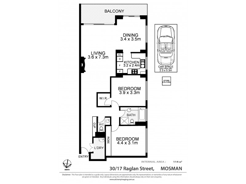 30/17 Raglan Street, Mosman NSW 2088 Floorplan