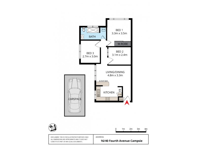 16/40 Fourth Avenue, Campsie NSW 2194 Floorplan