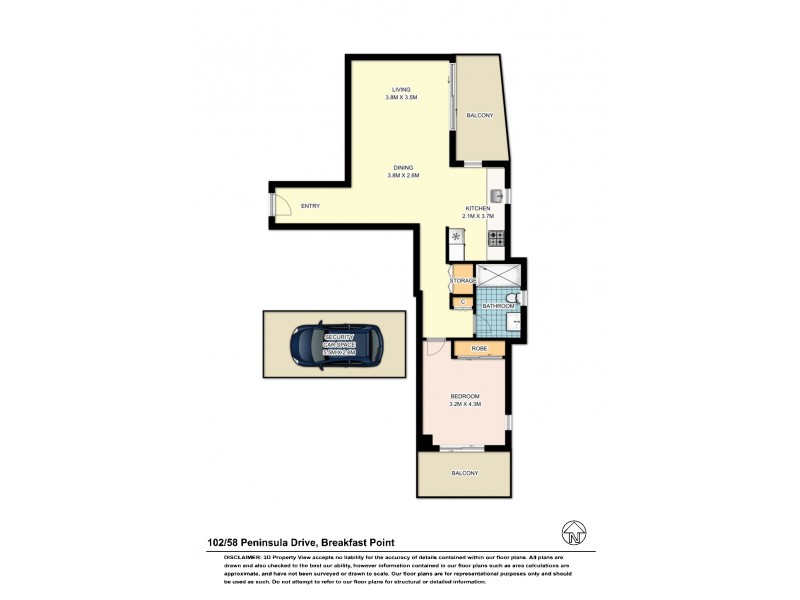 102/58 Peninsula Drive, Breakfast Point NSW 2137 Floorplan