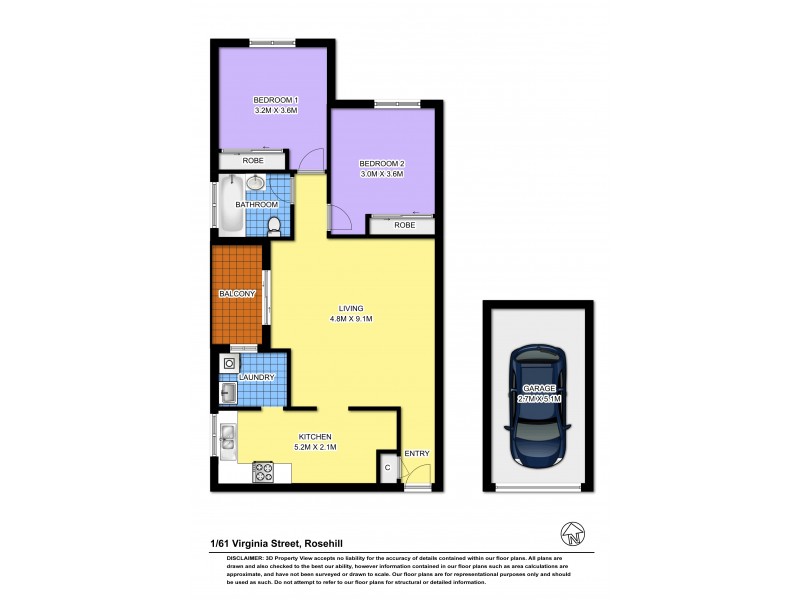 1/61 Virginia Street, Rosehill NSW 2142 Floorplan