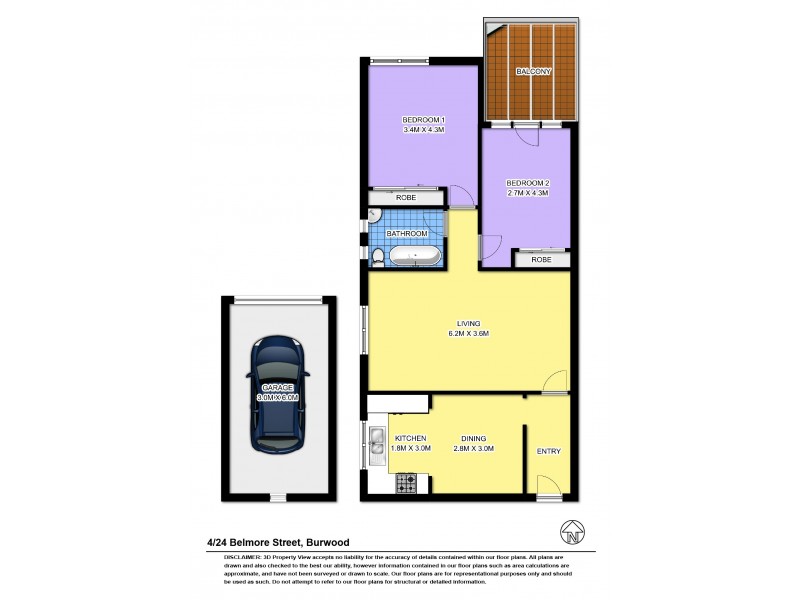 4/24 Belmore Street, Burwood NSW 2134 Floorplan