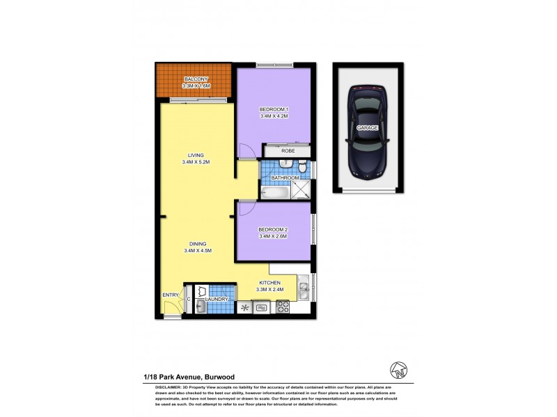 1/18-20 Park Avenue, Burwood NSW 2134 Floorplan