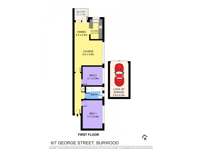 6/7 George Street, Burwood NSW 2134 Floorplan