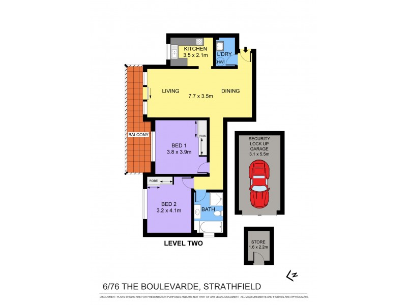 6/76 The Boulevarde (corner of Russell Street), Strathfield NSW 2135 Floorplan