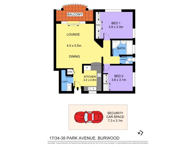 17/34-38 Park Avenue, Burwood NSW 2134 Floorplan