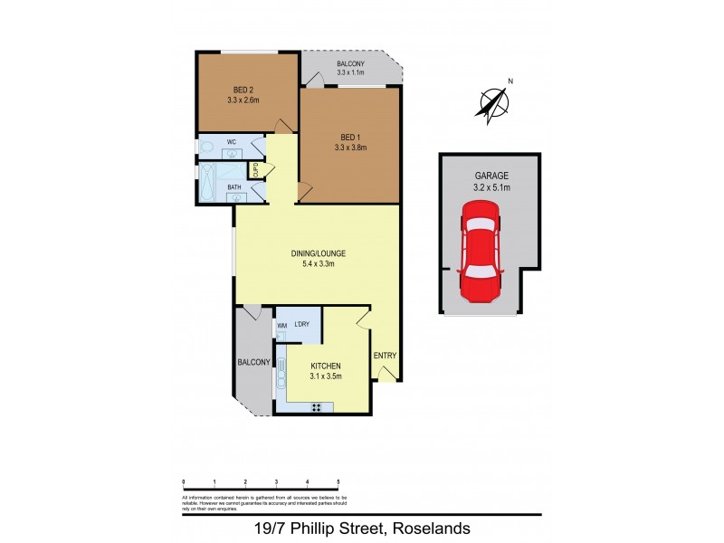 19/7 Phillip St, Roselands NSW 2196 Floorplan