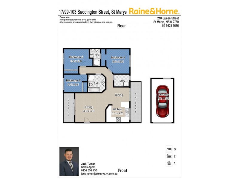 17/1-11 George Street, St Marys NSW 2760 Floorplan