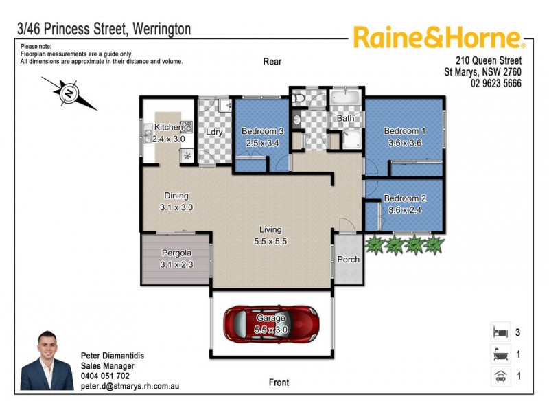 3/46 Princess Street, Werrington NSW 2747 Floorplan