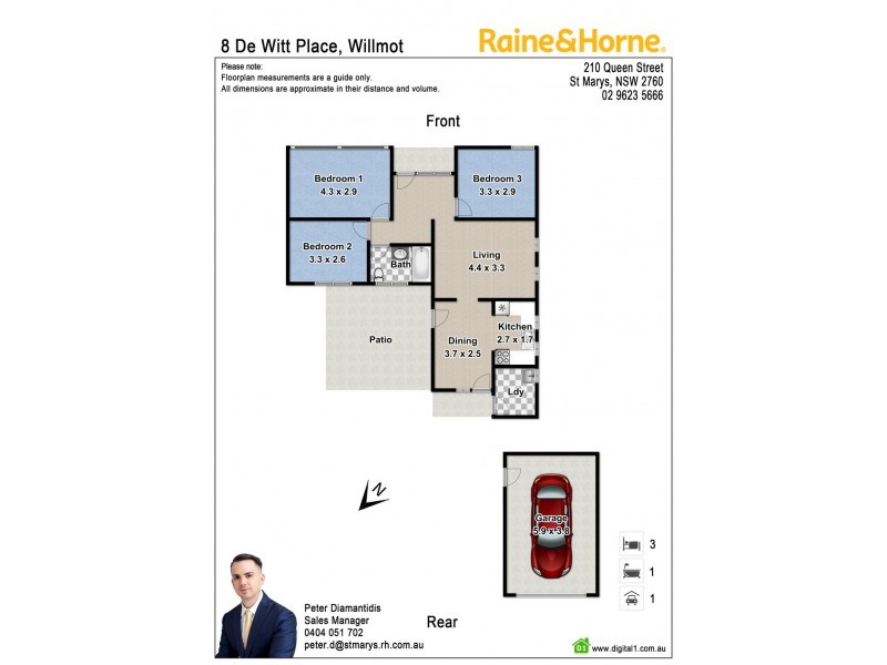 8 De Witt Place, Willmot NSW 2770 Floorplan