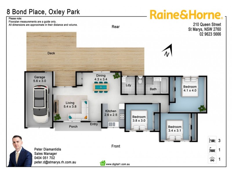 8 Bond Place, Oxley Park NSW 2760 Floorplan