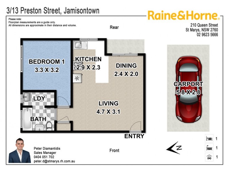 3/13 Preston Street, Jamisontown NSW 2750 Floorplan
