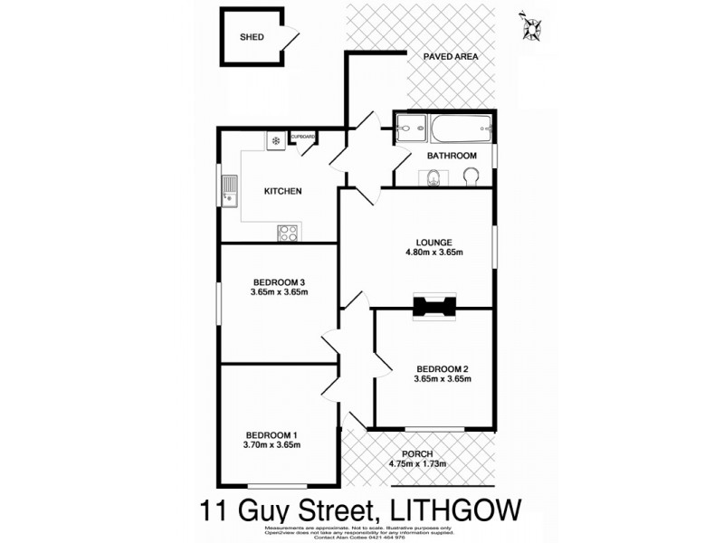 11 GUY STREET, Lithgow NSW 2790 Floorplan