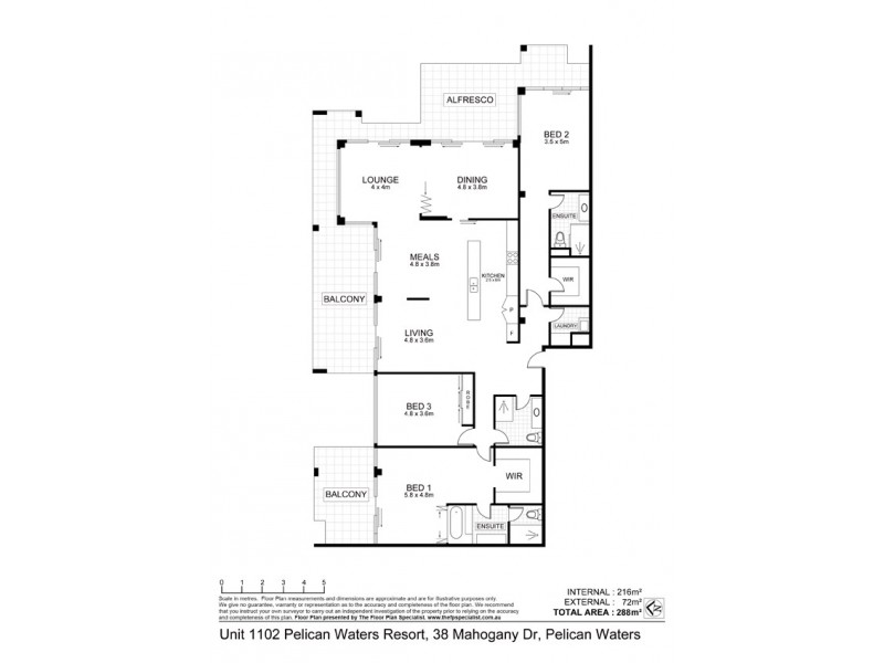 Unit 1102/38 Mahogany Drive, Pelican Waters QLD 4551 Floorplan