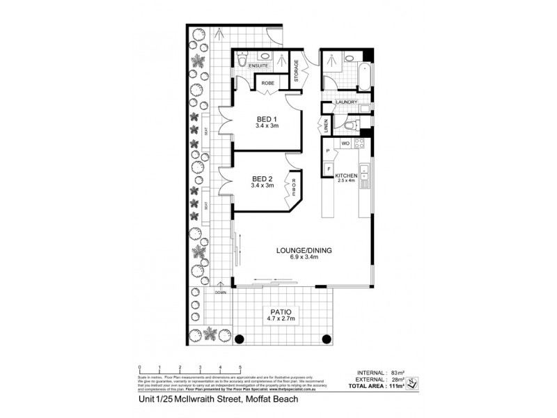 Unit 1/25 McIlwraith Street, Moffat Beach QLD 4551 Floorplan
