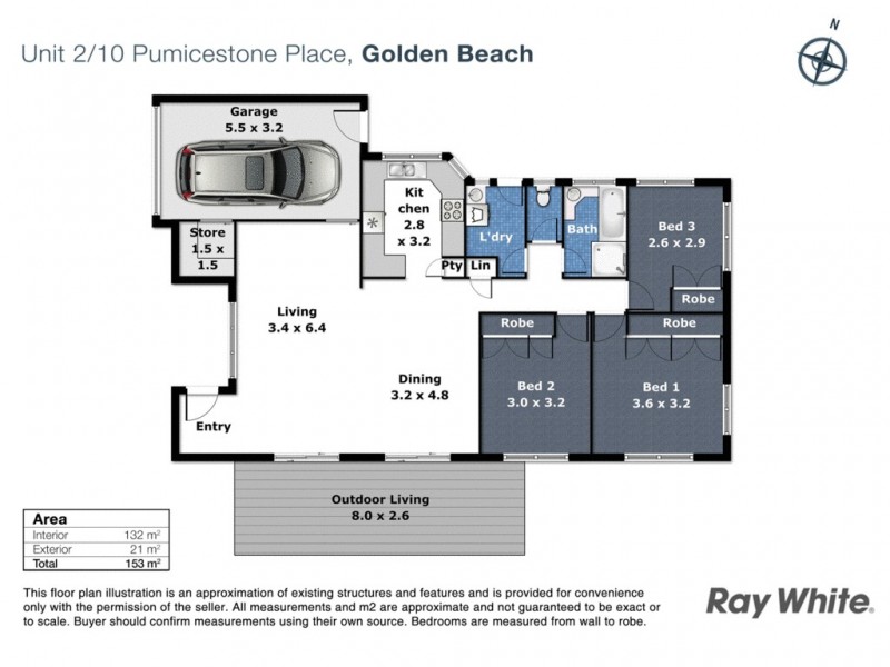 2/10 Pumicestone Place, Golden Beach QLD 4551 Floorplan