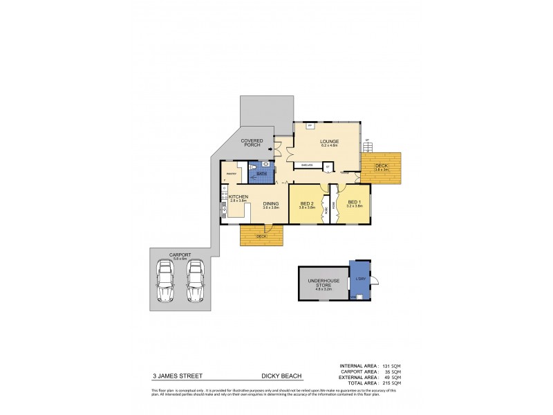 3 James Street, Dicky Beach QLD 4551 Floorplan