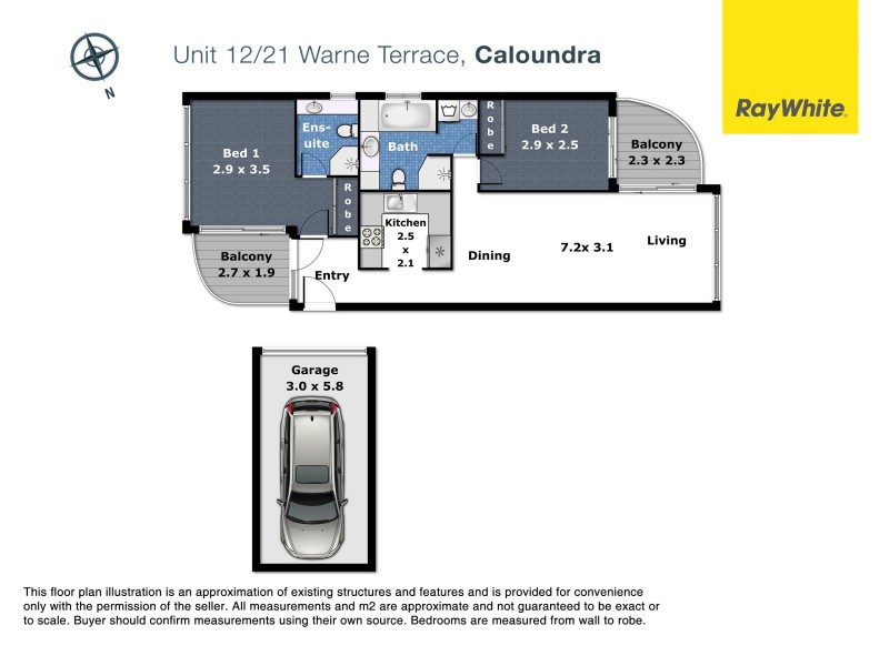 12/21 Warne Terrace, Caloundra QLD 4551 Floorplan