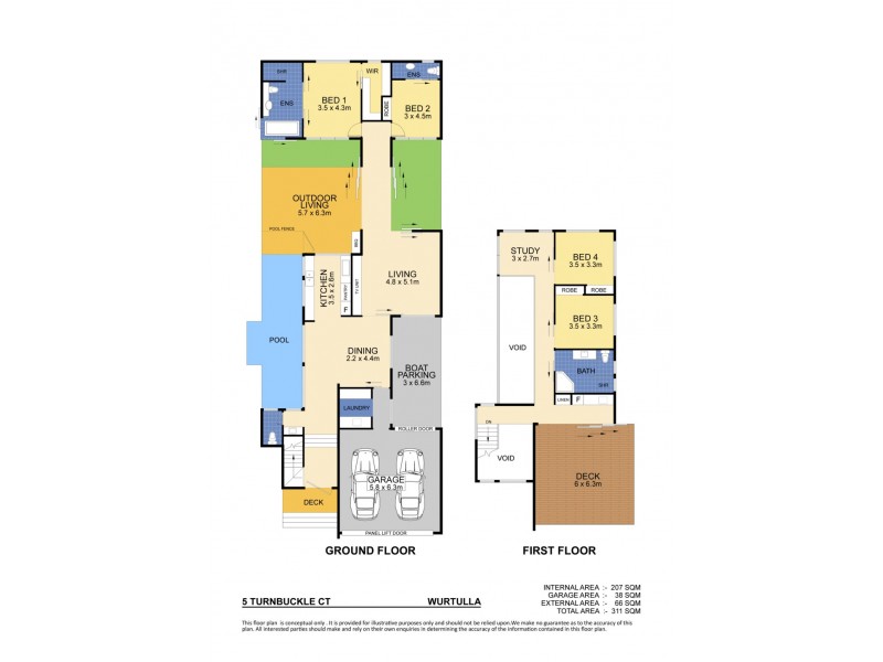 5 Turnbuckle Court, Wurtulla QLD 4575 Floorplan
