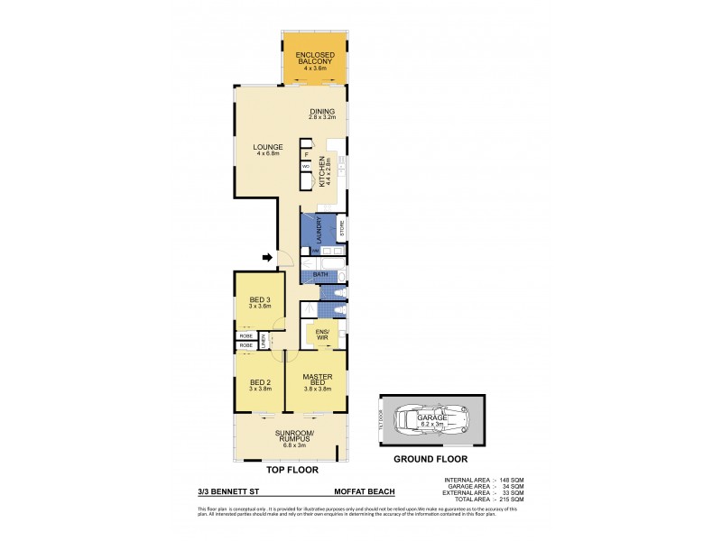 3/3 Bennett Street, Moffat Beach QLD 4551 Floorplan