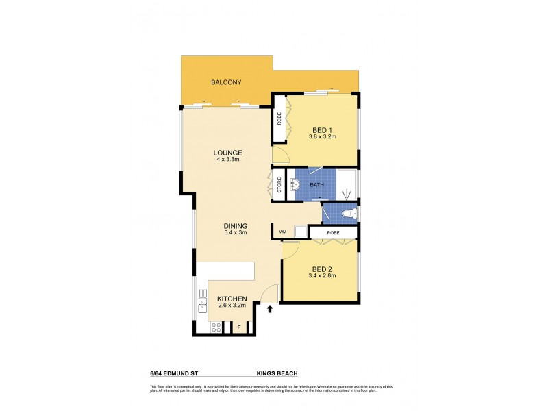 Unit 6/64 Edmund Street, Kings Beach QLD 4551 Floorplan