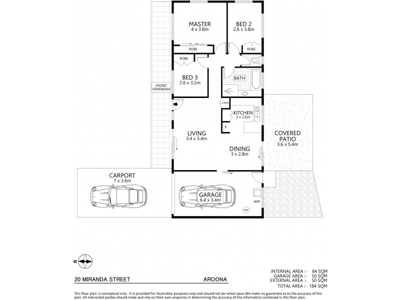 20 Miranda Street, Aroona QLD 4551 Floorplan