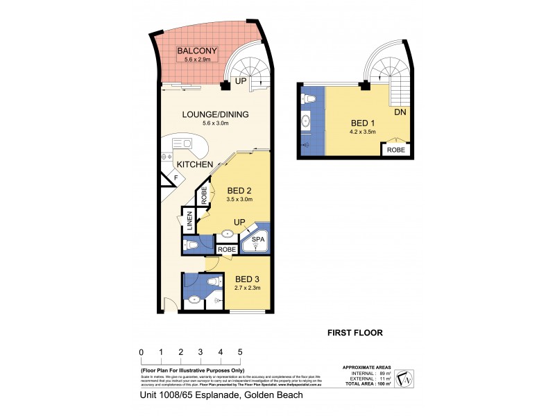 Unit 1008/75 Esplanade, Golden Beach QLD 4551 Floorplan