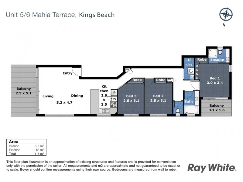 Unit 5/6 Mahia Terrace, Kings Beach QLD 4551 Floorplan