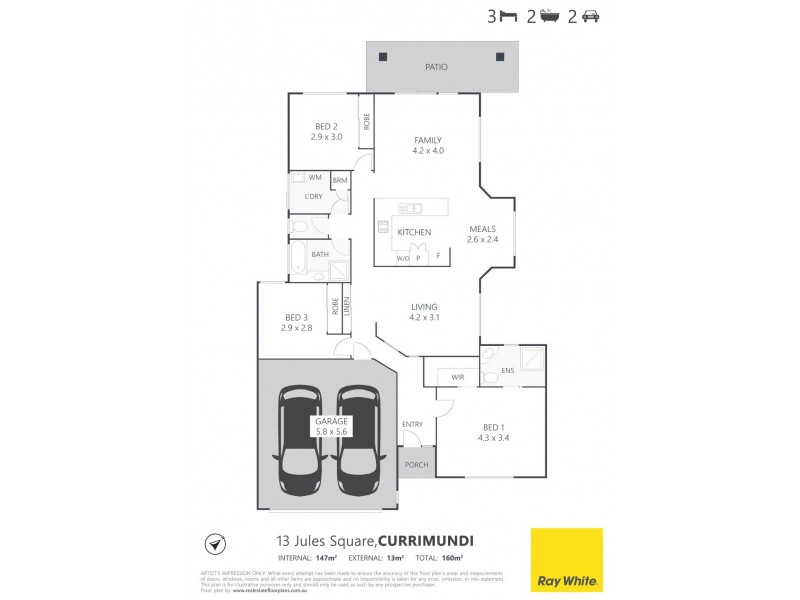 13 Jules Square, Currimundi QLD 4551 Floorplan
