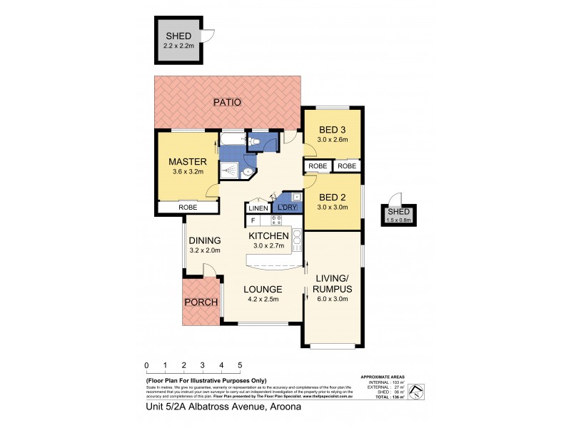 Villa 5/2a Albatross Avenue, Aroona QLD 4551 Floorplan