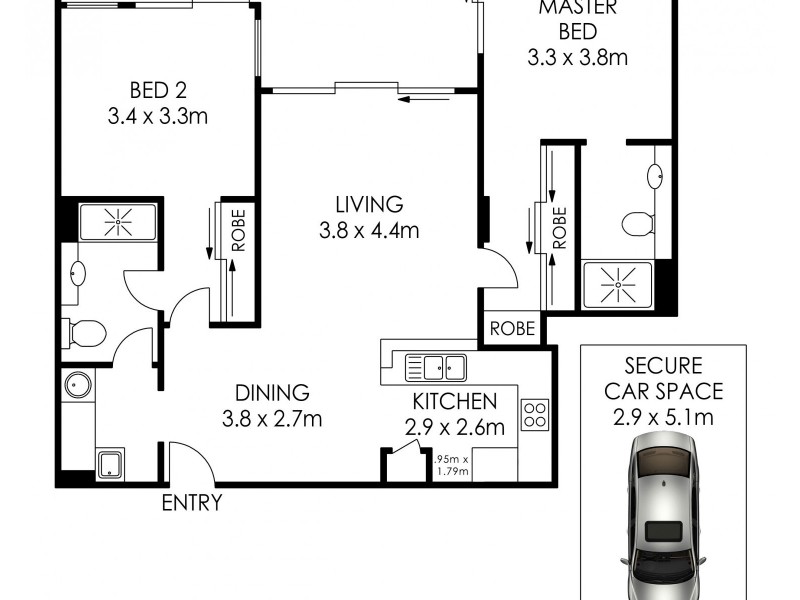 Unit 203/111 Bulcock Street, Caloundra QLD 4551 Floorplan