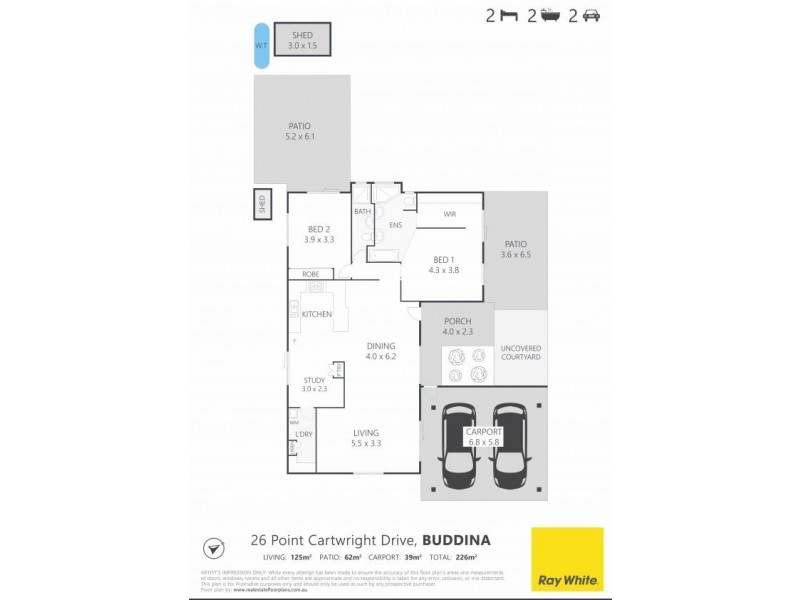 26 Point Cartwright Drive, Buddina QLD 4575 Floorplan