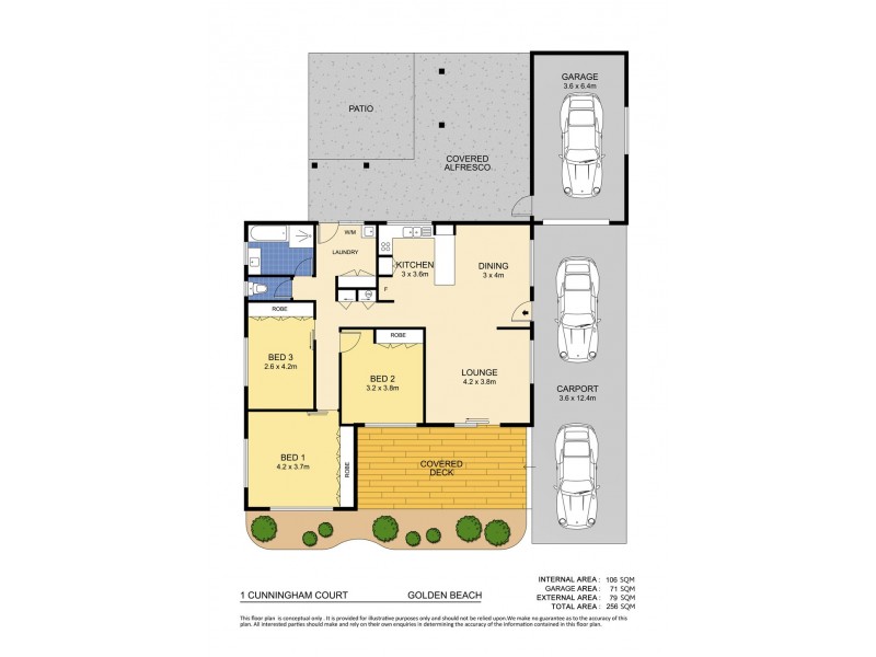 1 Cunningham Court, Golden Beach QLD 4551 Floorplan