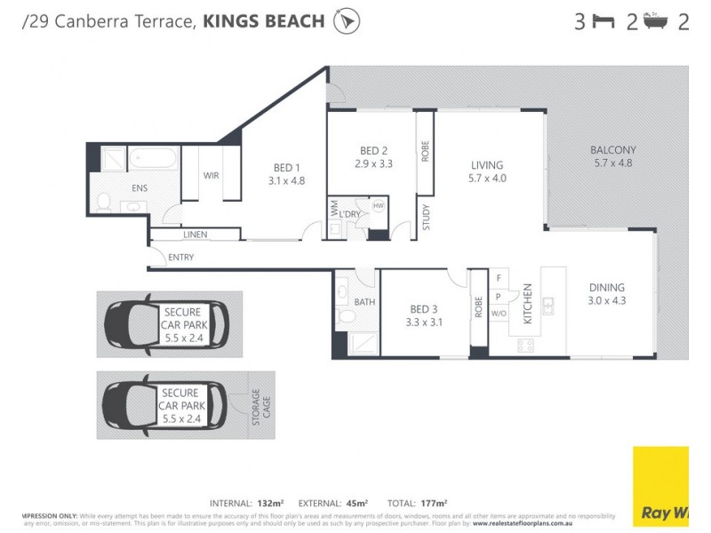 Unit 501/29 Canberra Terrace, Kings Beach QLD 4551 Floorplan