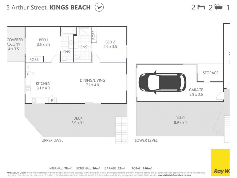 1/25 Arthur Street, Kings Beach QLD 4551 Floorplan