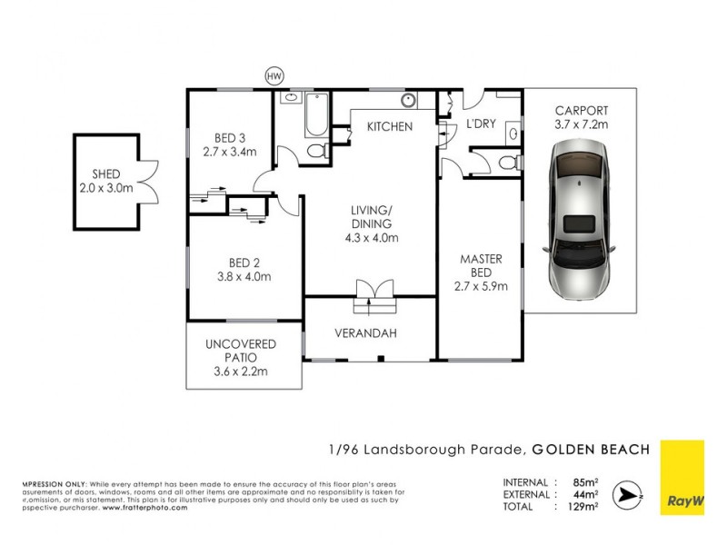 1/96 Landsborough Parade, Golden Beach QLD 4551 Floorplan