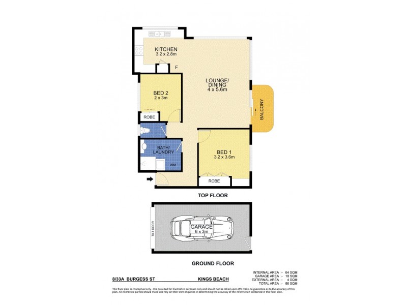 Unit 8/33A Burgess Street, Kings Beach QLD 4551 Floorplan