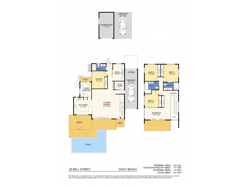 26 Bell Street, Dicky Beach QLD 4551 Floorplan