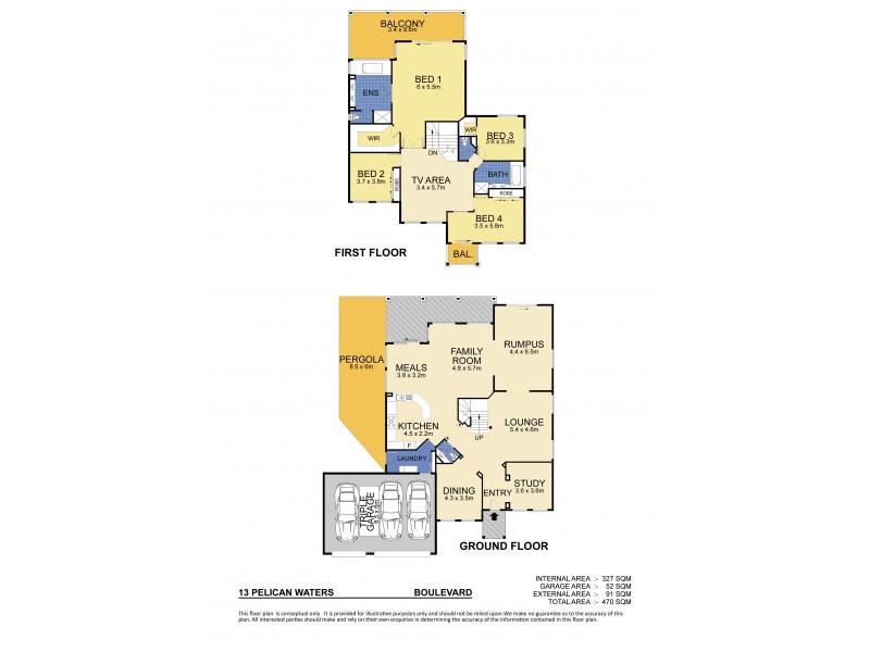 13 Pelican Waters Boulevard, Pelican Waters QLD 4551 Floorplan