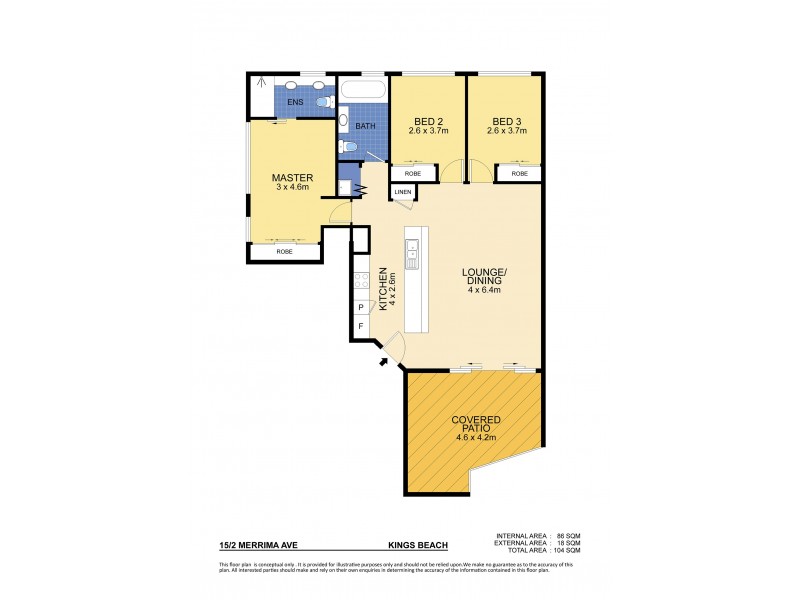 Unit 15/2 Merrima Avenue, Kings Beach QLD 4551 Floorplan