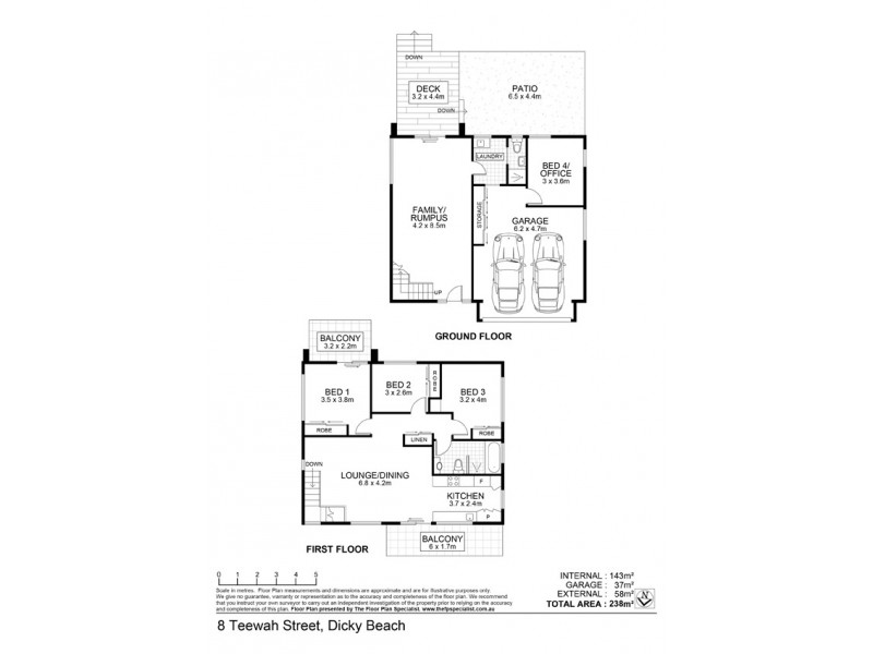 8 Teewah Street, Dicky Beach QLD 4551 Floorplan