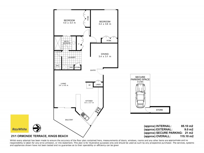 21/1 Ormonde Terrace, Kings Beach QLD 4551 Floorplan