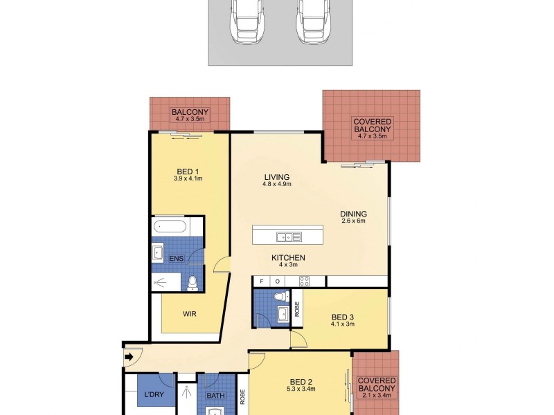 Unit 907/38 Mahogany Drive, Pelican Waters QLD 4551 Floorplan